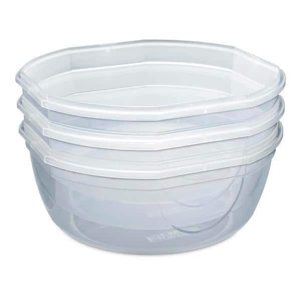 Sterilite Ultra Seal 4.7 qt. Plastic Food Storage Bowl Container with Lid (4-Pack)