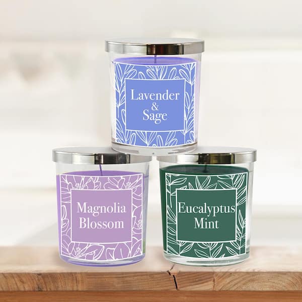 LUMABASE Scented Candles - Botanical Collection (Set of 3) 27406 - The Home  Depot