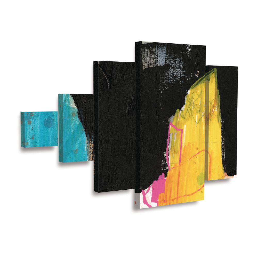 Trademark Fine Art Jennifer Goldberger Primary Action III 5 Piece Panel Set Art