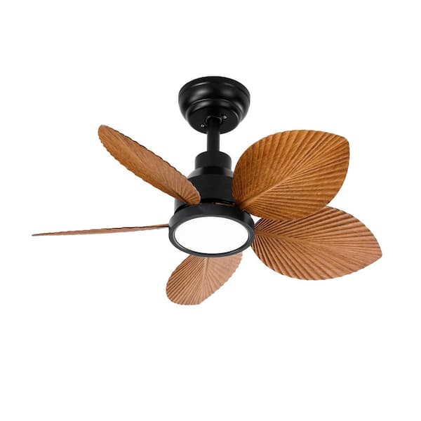 B1 Series 30 in. Indoor LED Black Ceiling Fan and Remote, Reversible Blades and Quiet DC Motor for Home Office