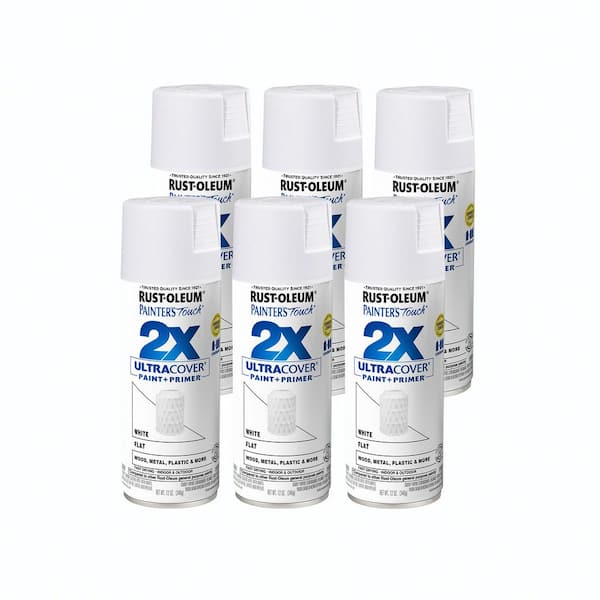 12 oz. Flat White General Purpose Spray Paint (6-Pack)