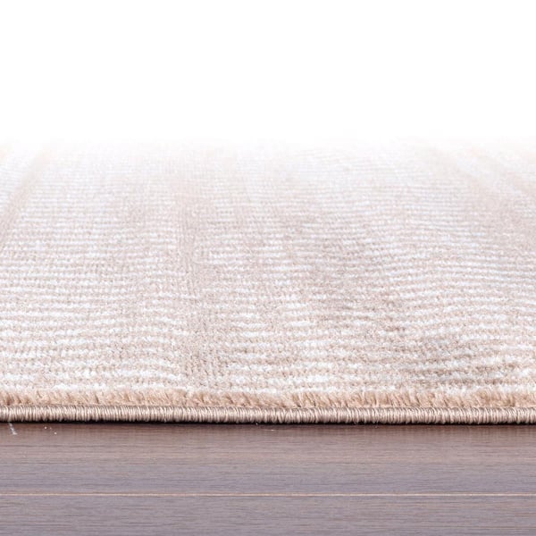 Contemporary Minimalistic Stripe LInes 5 ft. x 7 ft. Area Rug Beige
