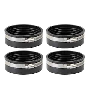 PLUMBFLEX 3 in. PVC Flexible Pipe Cap with Stainless Steel Clamps
