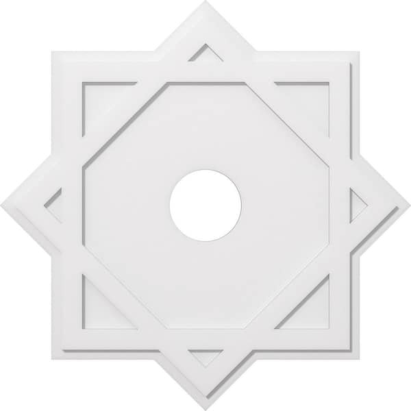 Ekena Millwork 1 in. P X 22-1/4 in. C X 40 in. OD X 7 in. ID Axel Architectural Grade PVC Contemporary Ceiling Medallion