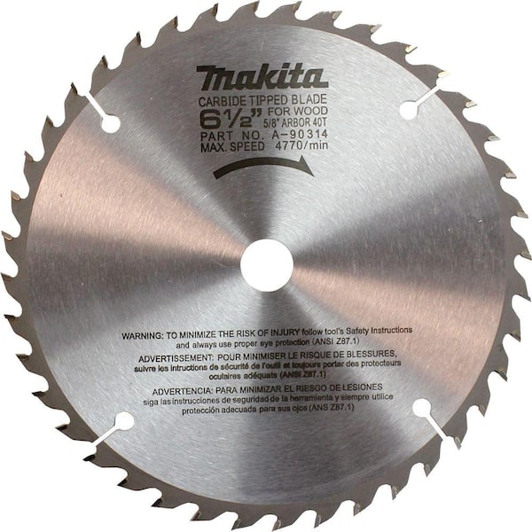 Makita 6-1/2 in. 40-Teeth Carbide-Tipped Circular Saw Blade