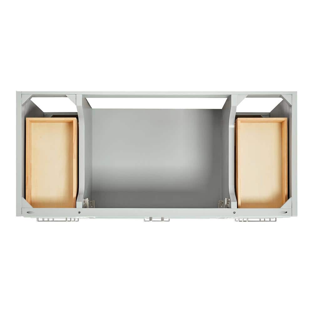 Stafford 48" Gray Hardwood Single Freestanding Vanity Cabinet