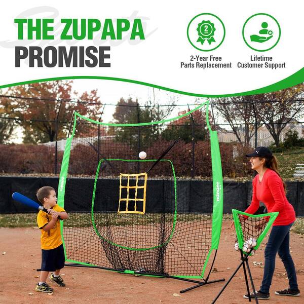 7x7 Baseball & Softball Practice Net With Carry Bag And Strike Zone
