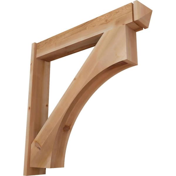 Ekena Millwork 8 in. x 44 in. x 44 in. Western Red Cedar Westlake Arts and Crafts Smooth Outlooker