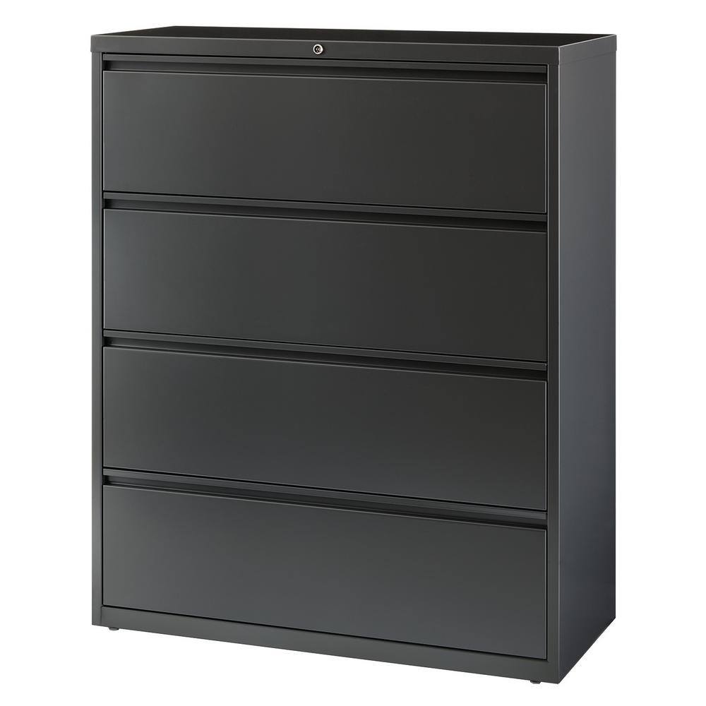 Charcoal 4 Drawer Lockable Fire Resistant Lateral File Cabinet