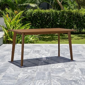Farmhouse Chic Rectangle Wood Outdoor Dining Table
