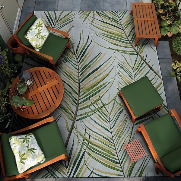 Dolce Bamboo Forest Frost 4 ft. x 6 ft. Indoor/Outdoor Area Rug