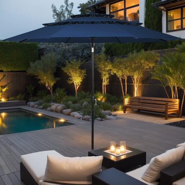 bohemian patio outdoor umbrellas 'The Freya' Handmade Balinese Collection Authentic Boho Style Sun Garden Parasol Green Umbrella data--city:Philadelphia The sanded wood casts Revealed: My Patio Makeover Fabric Color:New Block Smoke Stripe, Grade A