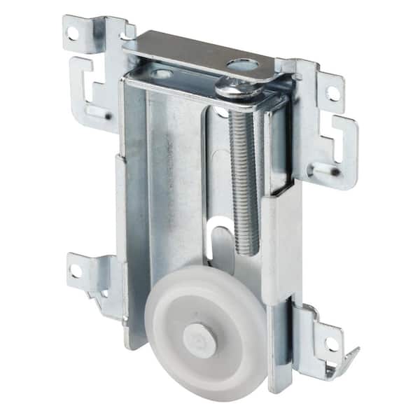 1-7/16 in. Mirror Door Roller Assembly, Nylon Flat Roller, Acme