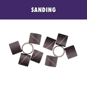 Rotary Tool 10-Piece 120 Grit Sanding Bands (For Metal, Plastic and Wood)