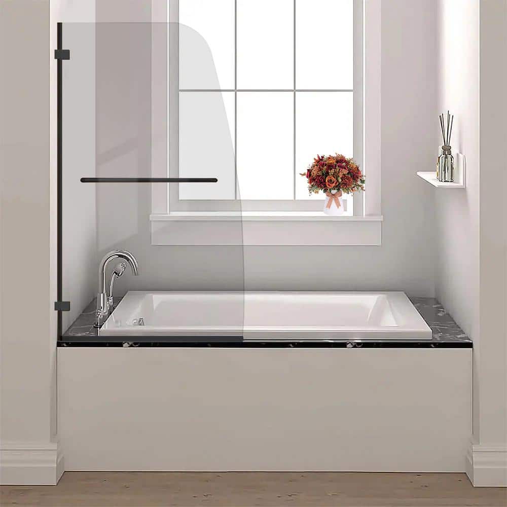 Grand Series 31.5" x 56" Frameless Hinged Tub Door in Polished Chrome