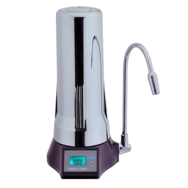 ANCHOR WATER FILTERS 7-Stage Counter Top Filtration System with LCD Display in Chrome
