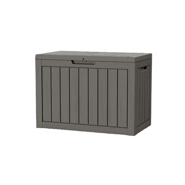 Yardgrace 45 Gal. Gray Outdoor Durable Storage Deck Box