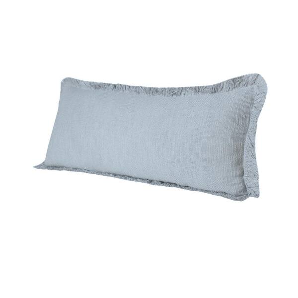 LR Home Unique Navy Blue 14 in. x 36 in. Neutral Fringe Solid Cotton Lumbar  Throw Pillow 8085A3084D9348 - The Home Depot