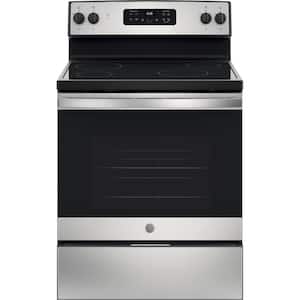 30 in. 5.3 cu. ft. Electric Range in Stainless Steel with Self Clean