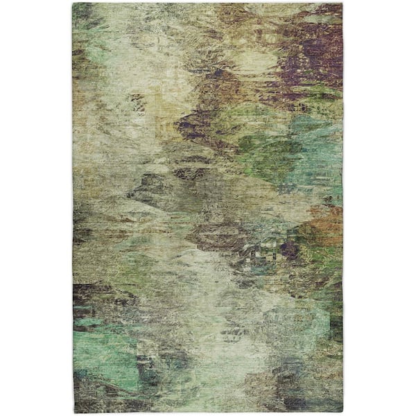 Dream Shag Premium Machine Washable Abstract ADS592 Beige 10 ft. x 14 ft. Area Rug