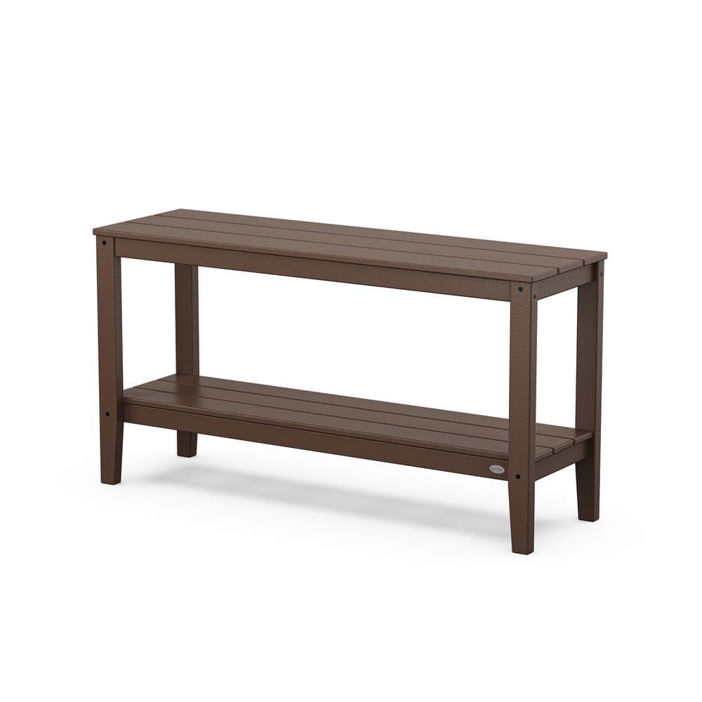 POLYWOOD Newport Rectangular Mahogany Plastic Outdoor Console