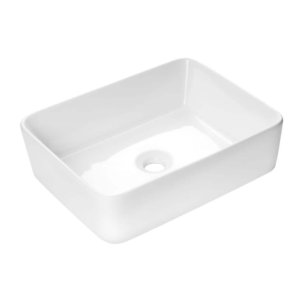19.3 in. x 14.76 in. Vessel Sink in White