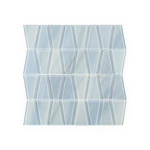 Orbit Trapazoid Blue 12.25 in. x 12.125 in. Trapezoid Gloss Glass Mosaic Wall Tile (20.63 sq. ft./Case)