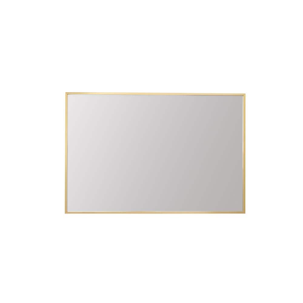 Timeless Home 24 in. W x 36 in. H Aluminum Gold Mirror
