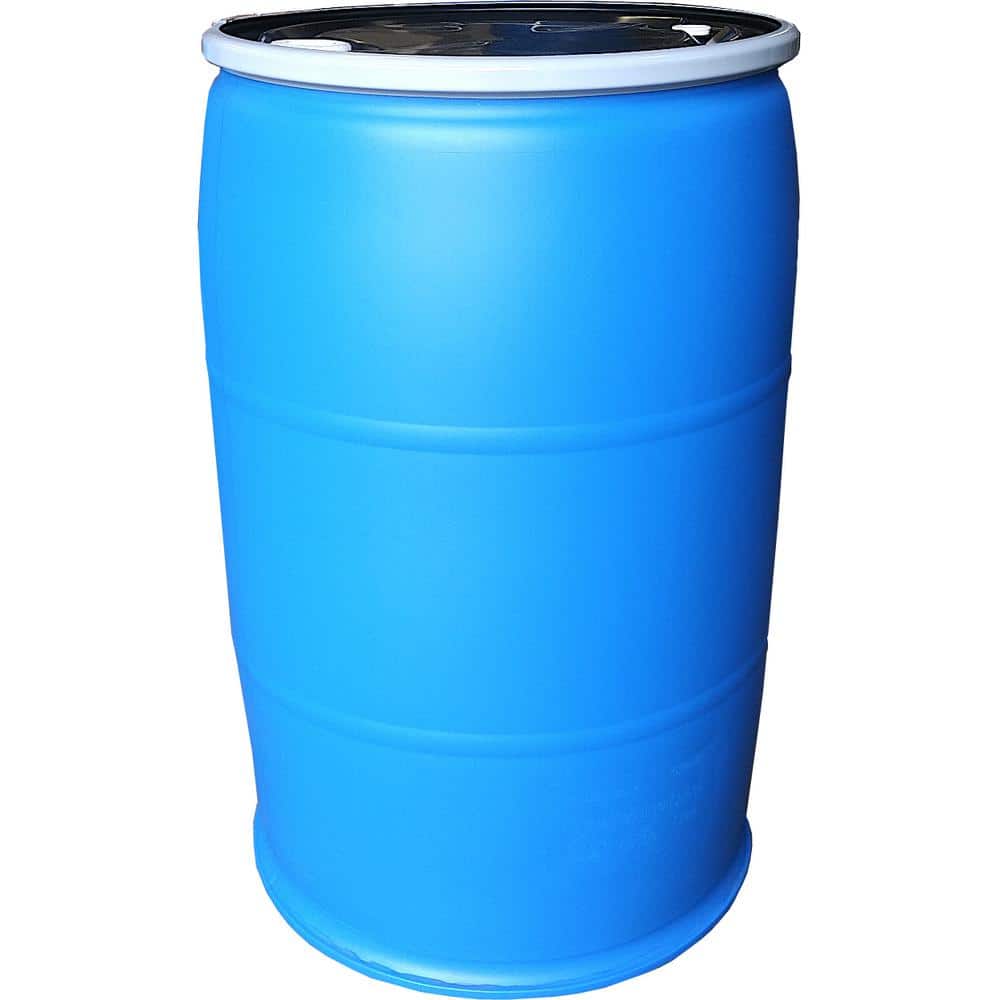 5 Gal Blue Plastic Rectangular Drum