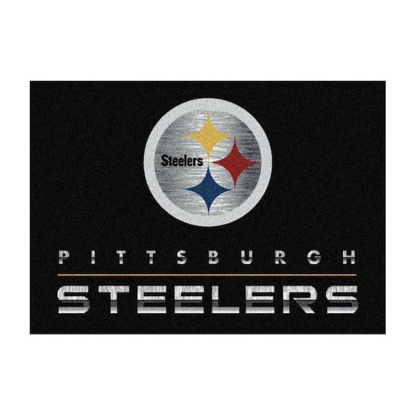 IMPERIAL PITTSBURGH STEELERS 6 ft. X 8 ft. CHROME RUG