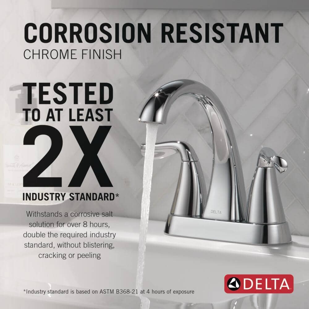 Arvo Chrome Two-Handle Centerset Bathroom Faucet