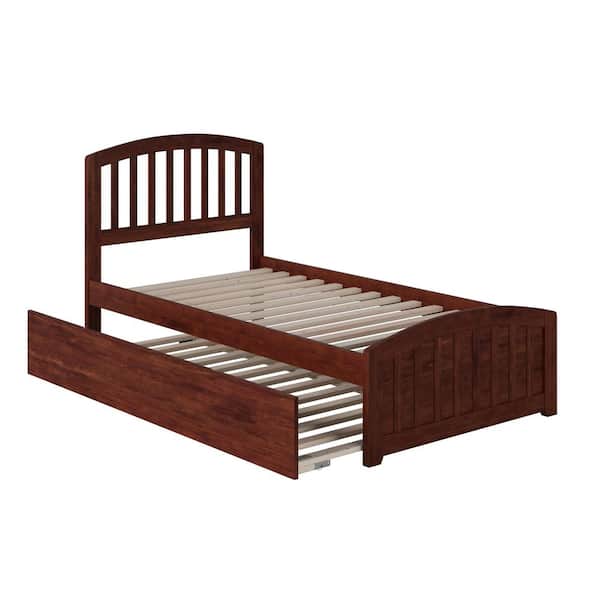 AFI Richmond Twin Extra Long Bed with Matching Footboard and Twin Extra Long Trundle in Walnut
