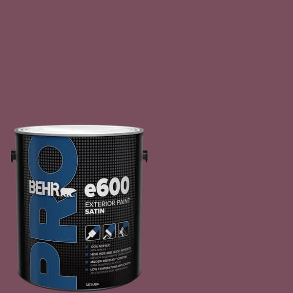 BEHR PRO 1 gal. #100D-7 Maroon Satin Exterior Paint