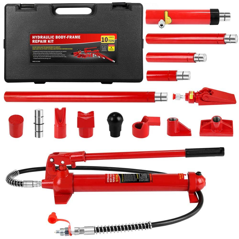 10-Ton Power Hydraulic Ram Cylinder Jack,Single-Acting Mini Jack, Red price history on PriceWatchPro