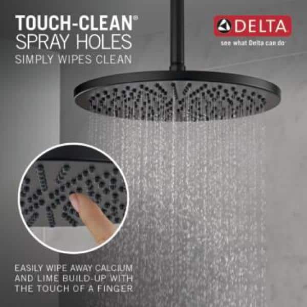 Matte Black Round Ceiling Mounted Rain Shower Head