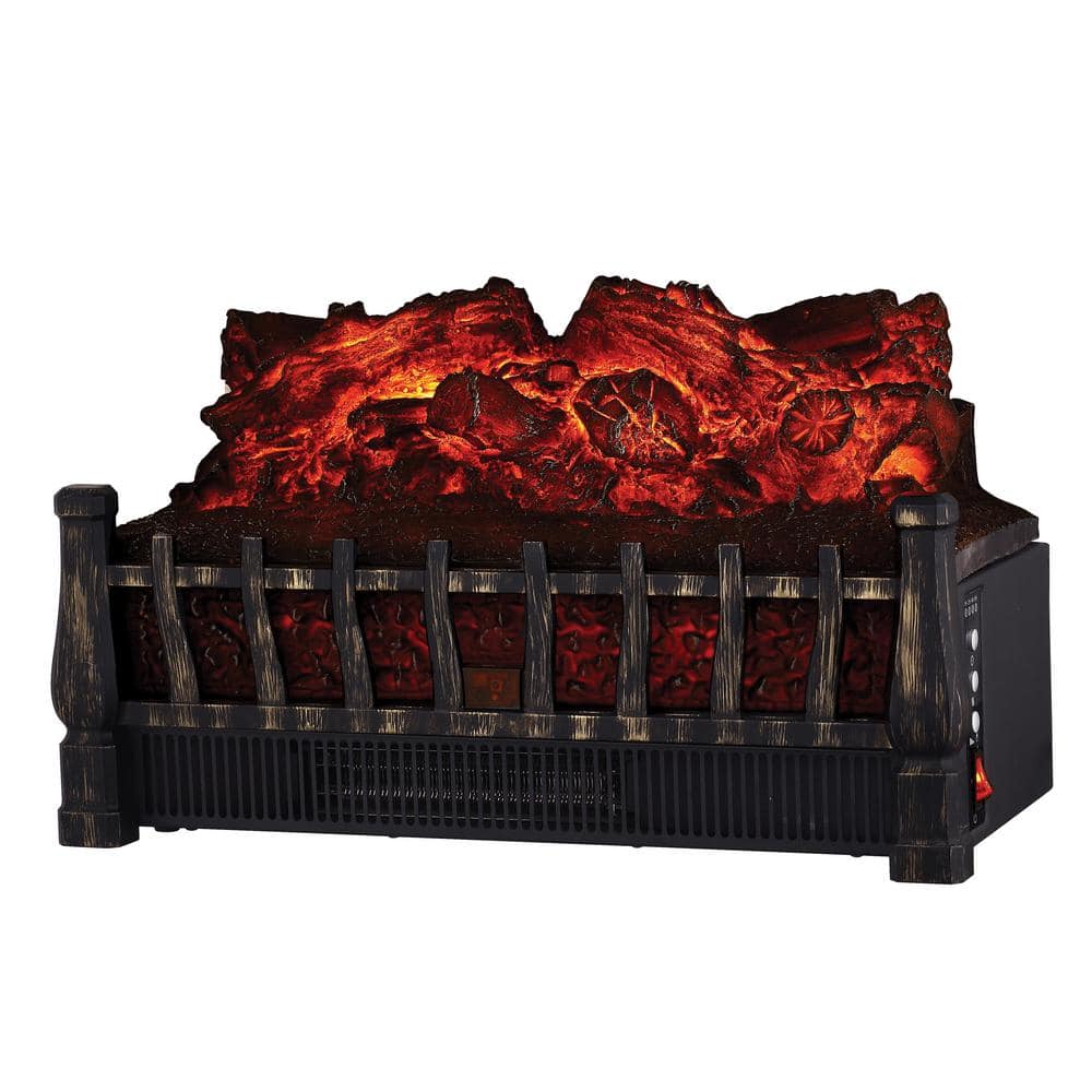 Comfort Glow Black Electric Log Insert Heater with Firebox Projection
