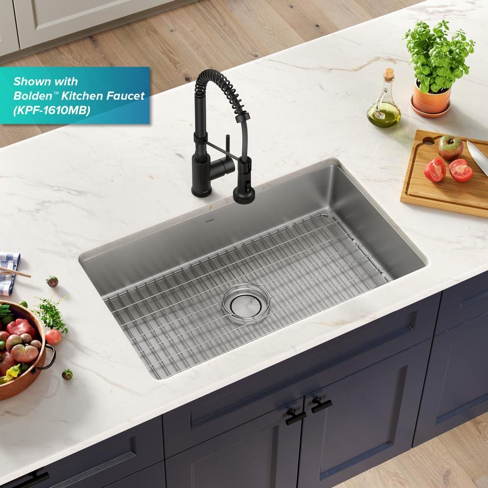 Dex 32-inch Stainless Steel Single Bowl Undermount Kitchen Sink
