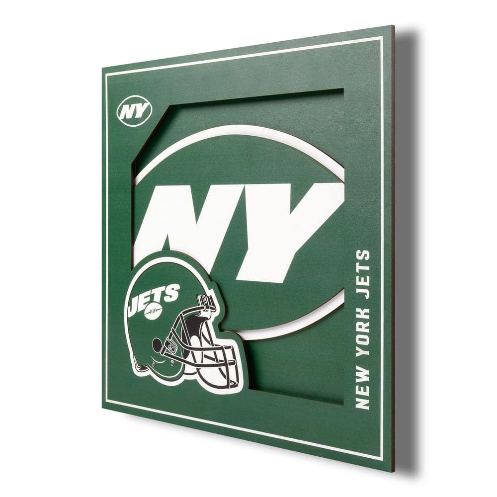 YouTheFan NFL New York Jets 3D Logo Series Wall Art - 12x12