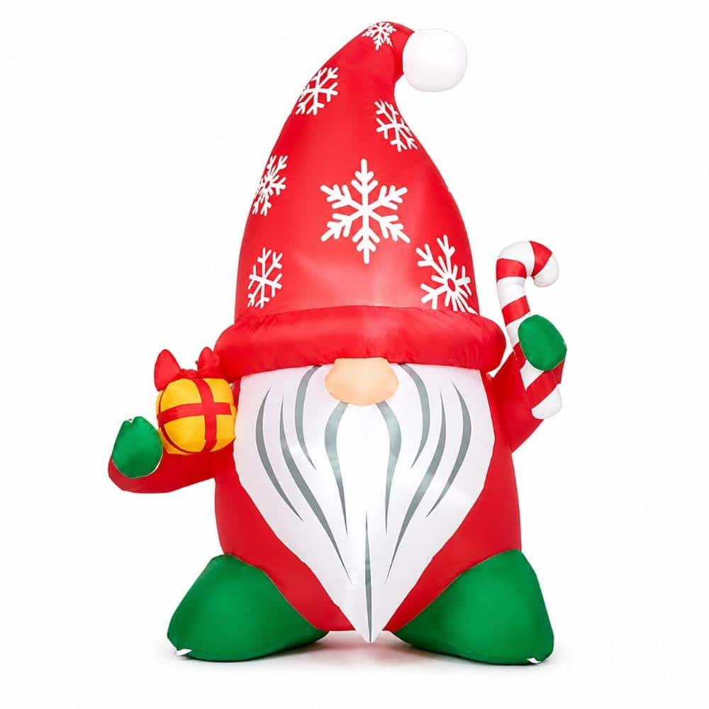 6 FT Tall Christmas Inflatable, Blow Up Gnome with Gift & Candy Cane, LED for Outdoor Yard Xmas Decor price history on PriceWatchPro