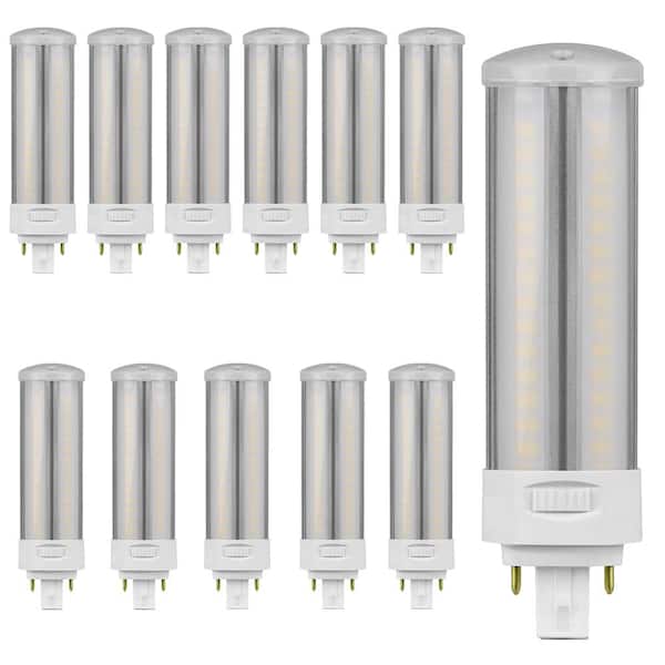 Feit Electric 13W/18W/26W Equivalent PL Horizontal 4-Pin Universal Base G24Q/GX24Q-1/-2/-3 with CCT Select LED Light Bulb (12-Pack)