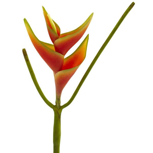 Nearly Natural Indoor 14 In Mini Heliconia Artificial Flower Set Of 6 2204 S6 The Home Depot