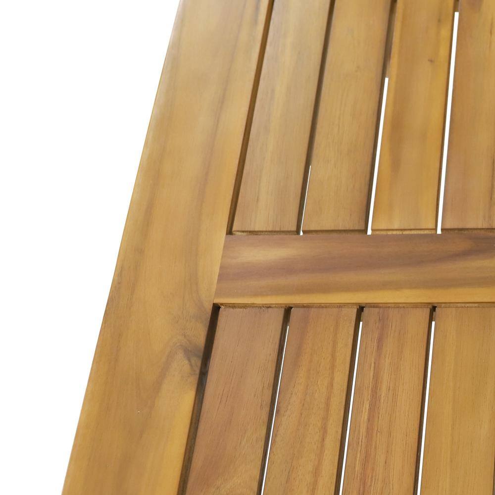 Teak Finish Rectangular Acacia Wood Outdoor Coffee Table