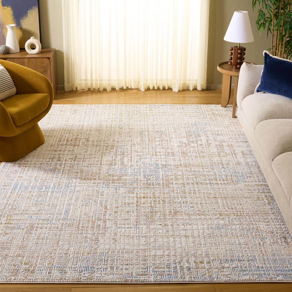 Prestige 8 ft. x 10 ft. Beige/Blue Distressed Abstract Area Rug price history on PriceWatchPro