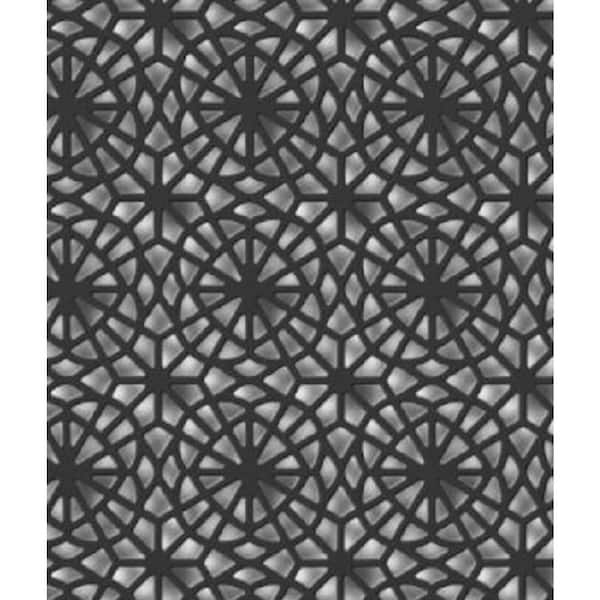 Bergo XL 1.24 ft. x 1.24 ft. x 3/8 in. Interlocking Plastic Deck Tile in Graphite and Shadow Gray (28-Tiles Per Case)