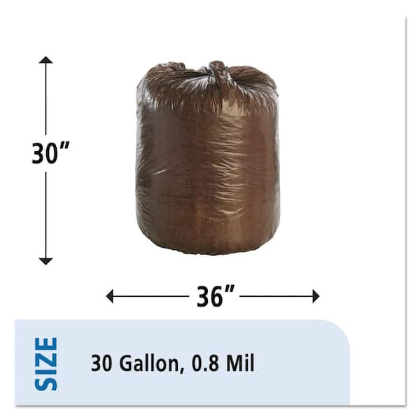 Controlled Life-Cycle Plastic Trash Bags, 30 gal, 0.8 mil, 30 Controlled Life-Cycle Plastic Trash Bags, 30 gal, 0.8 mil, 30