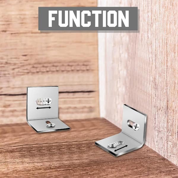 KIWDZFU 1x1 Inch 18-Pack Steel Table Top Expansion Bracket Z