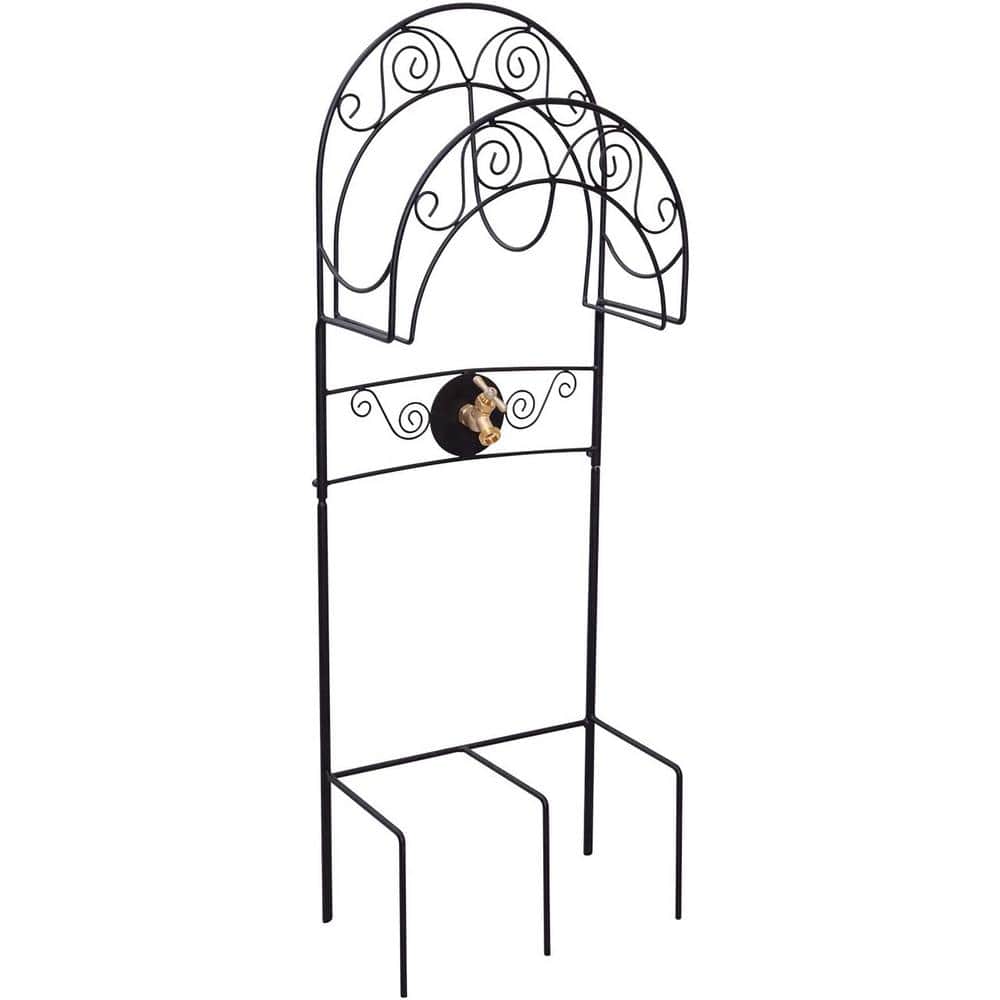 Carrington Black Powder-Coated Decorative Hose Stand