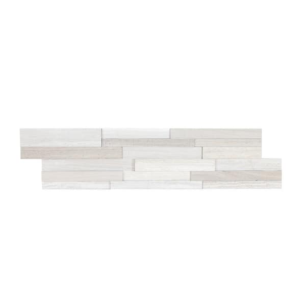 White Oak 3D Ledger Panel 6 in. x 24 in. Honed Marble Wall Tile (10 cases / 60 sq. ft. / pallet) White Oak 3D Ledger Panel 6 in. x 24 in. Honed Marble Wall Tile (10 cases / 60 sq. ft. / pallet)