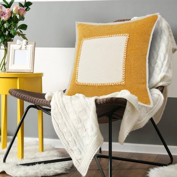 Mustard yellow 2024 accent pillows