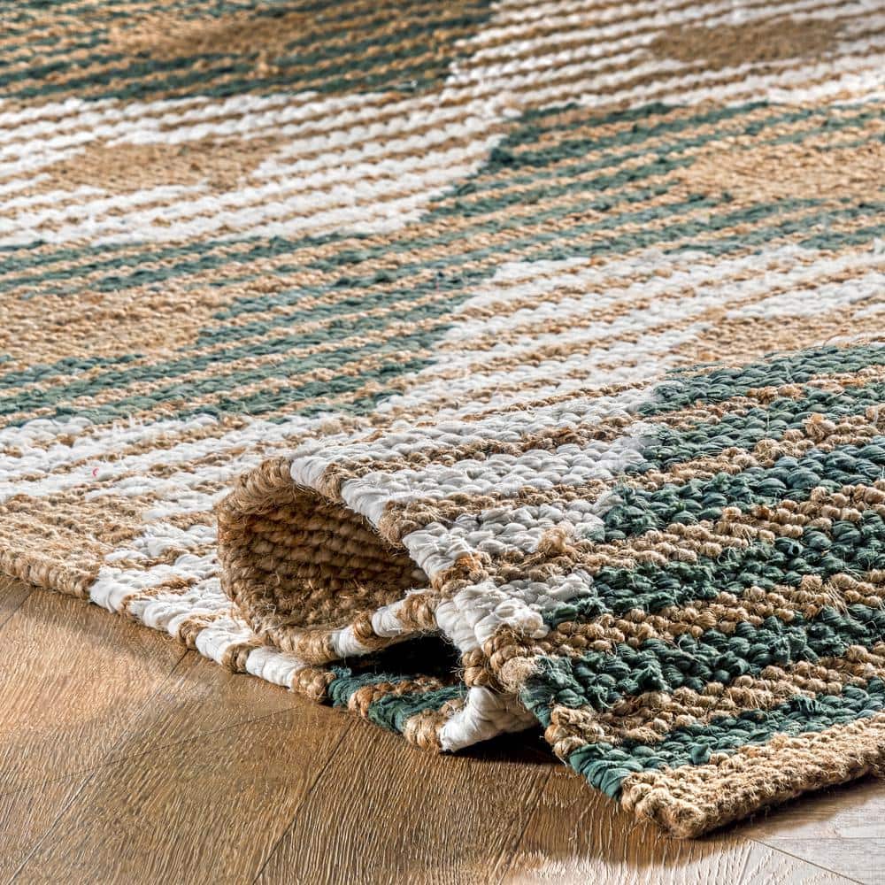 Braided Olive Cotton 25" Easy Care Decorative Pillow